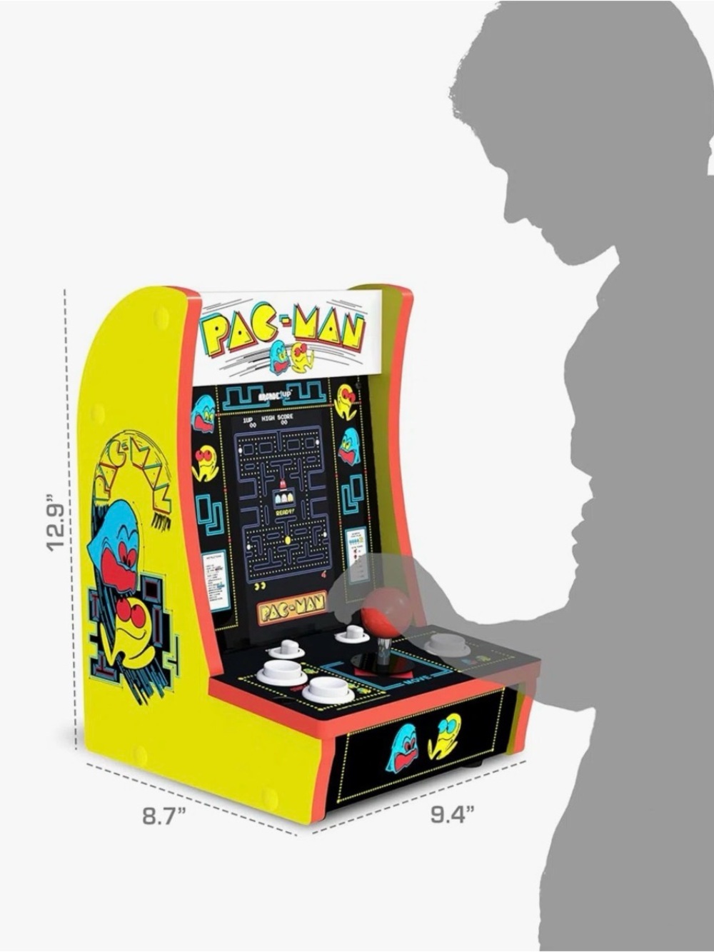 1Up Pac-Man Mini CounterArcade  - Tested and working - Picture 9 of 14